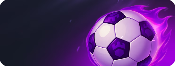 Mor ışıklar içinde futbol topu